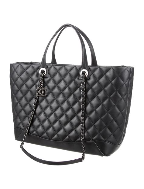 chanel quilted tote|chanel shopping tote price.